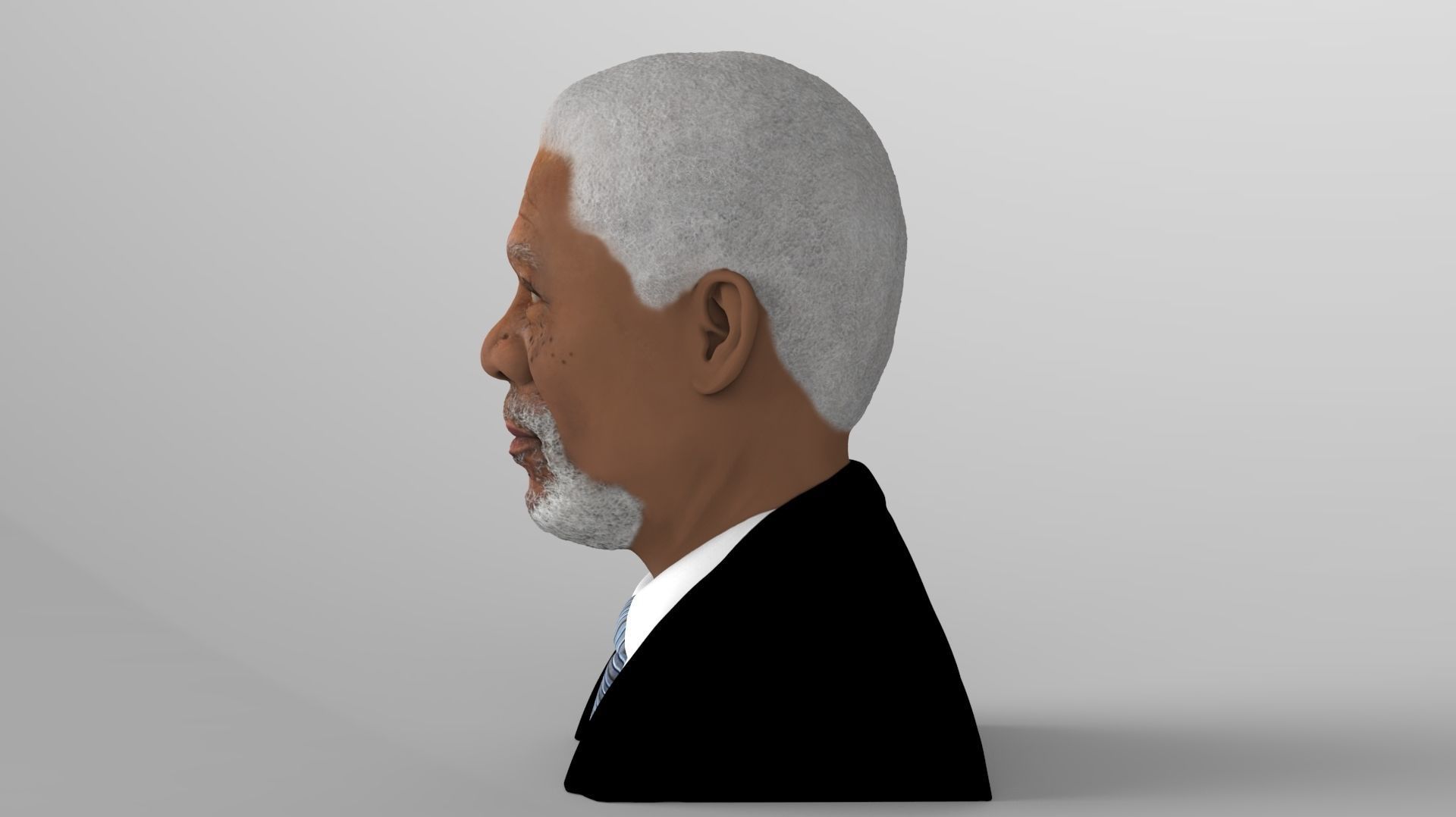 Morgan Freeman bust ready for full color 3D printing 3D print model_4