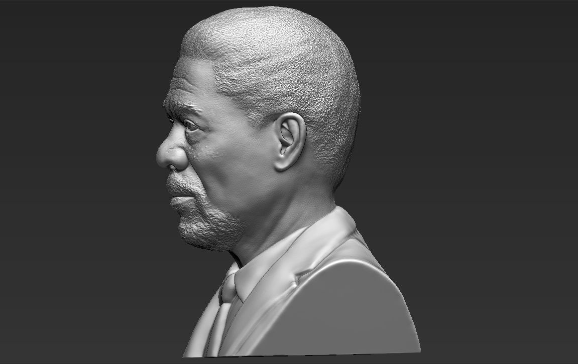 Morgan Freeman bust ready for full color 3D printing 3D print model_30