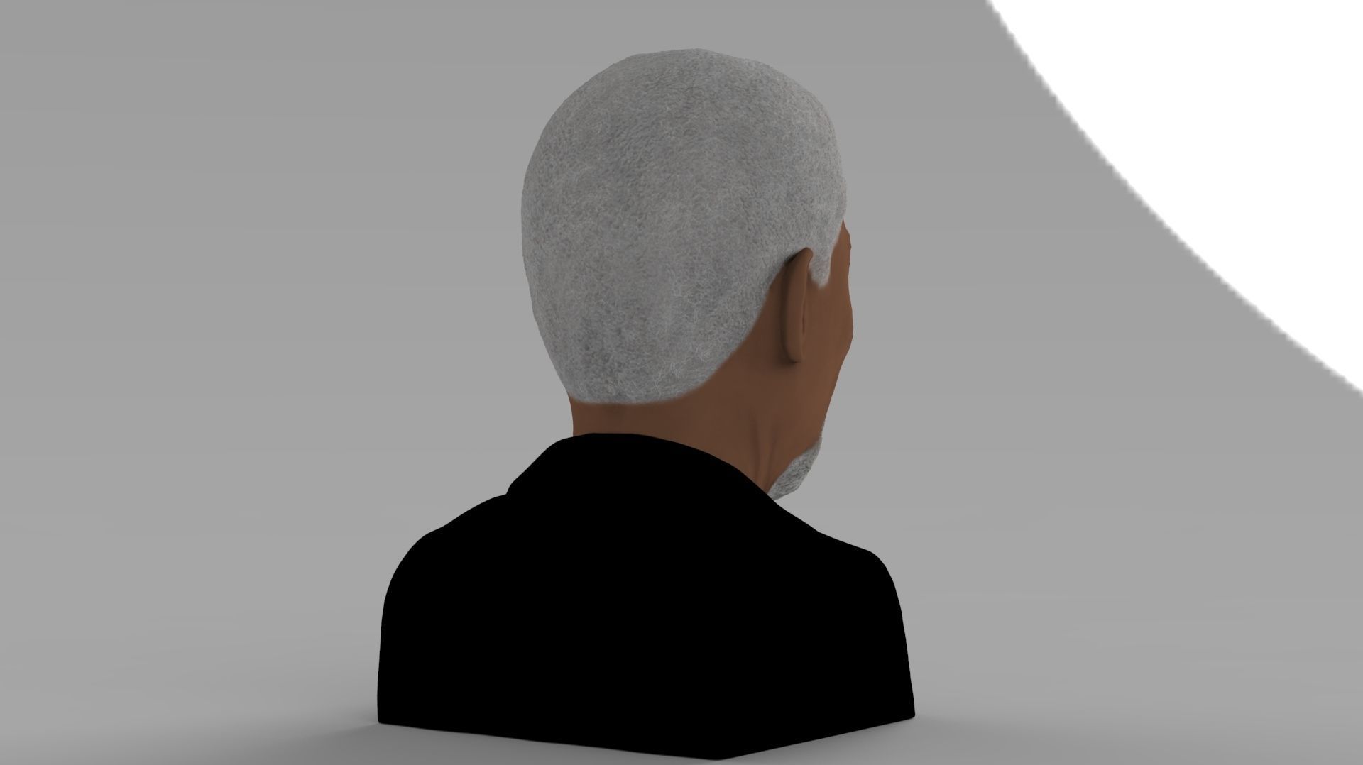 Morgan Freeman bust ready for full color 3D printing 3D print model_7