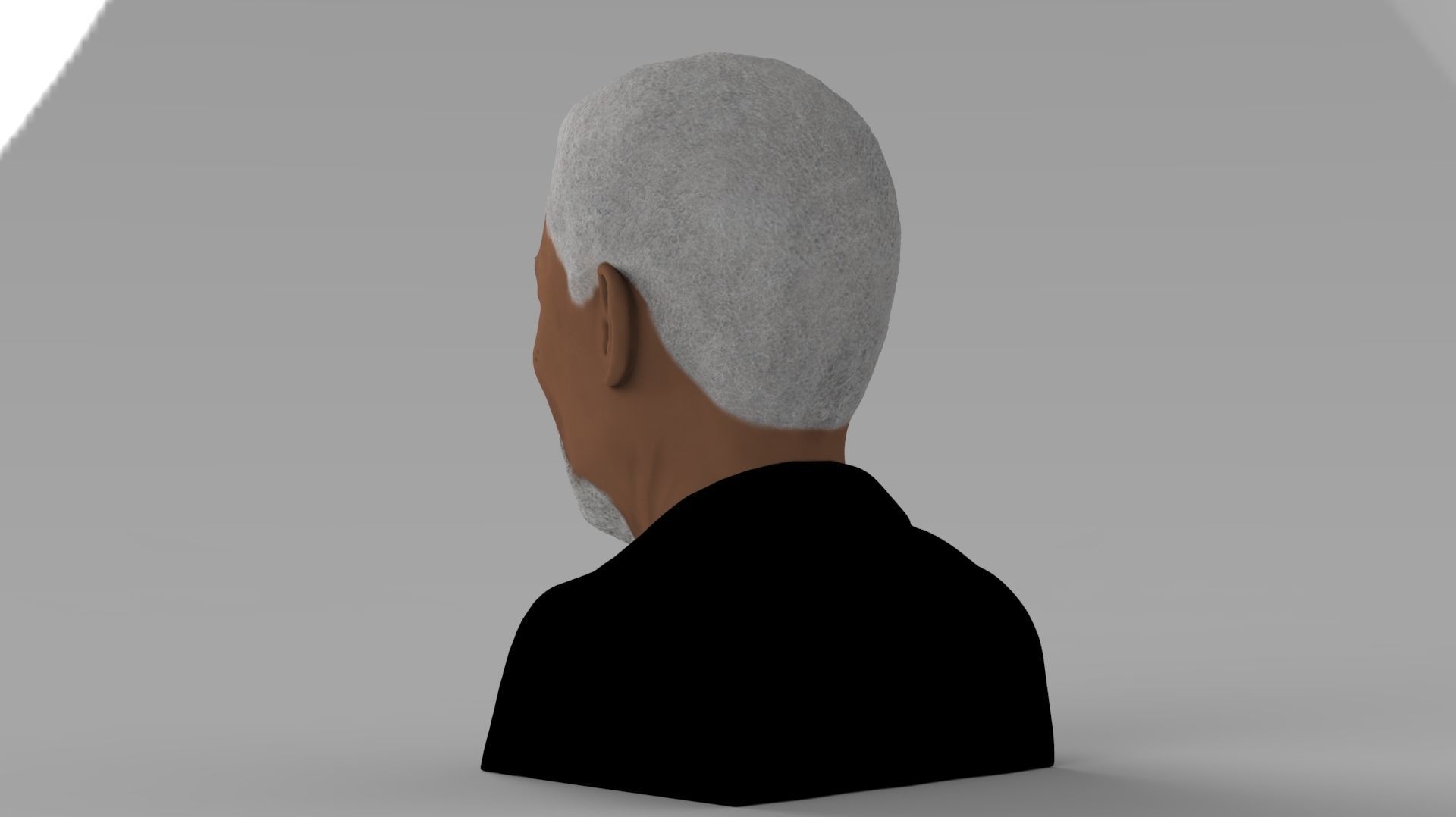 Morgan Freeman bust ready for full color 3D printing 3D print model_5