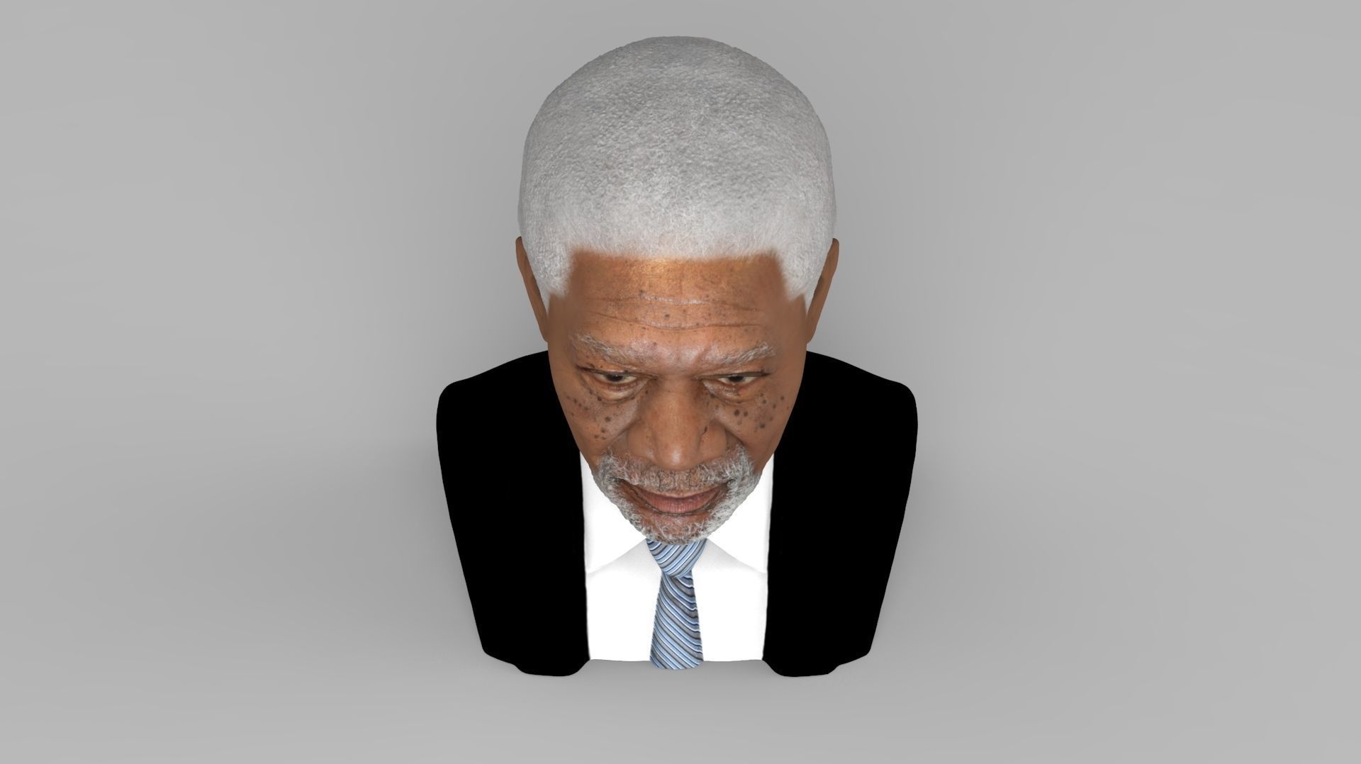 Morgan Freeman bust ready for full color 3D printing 3D print model_14