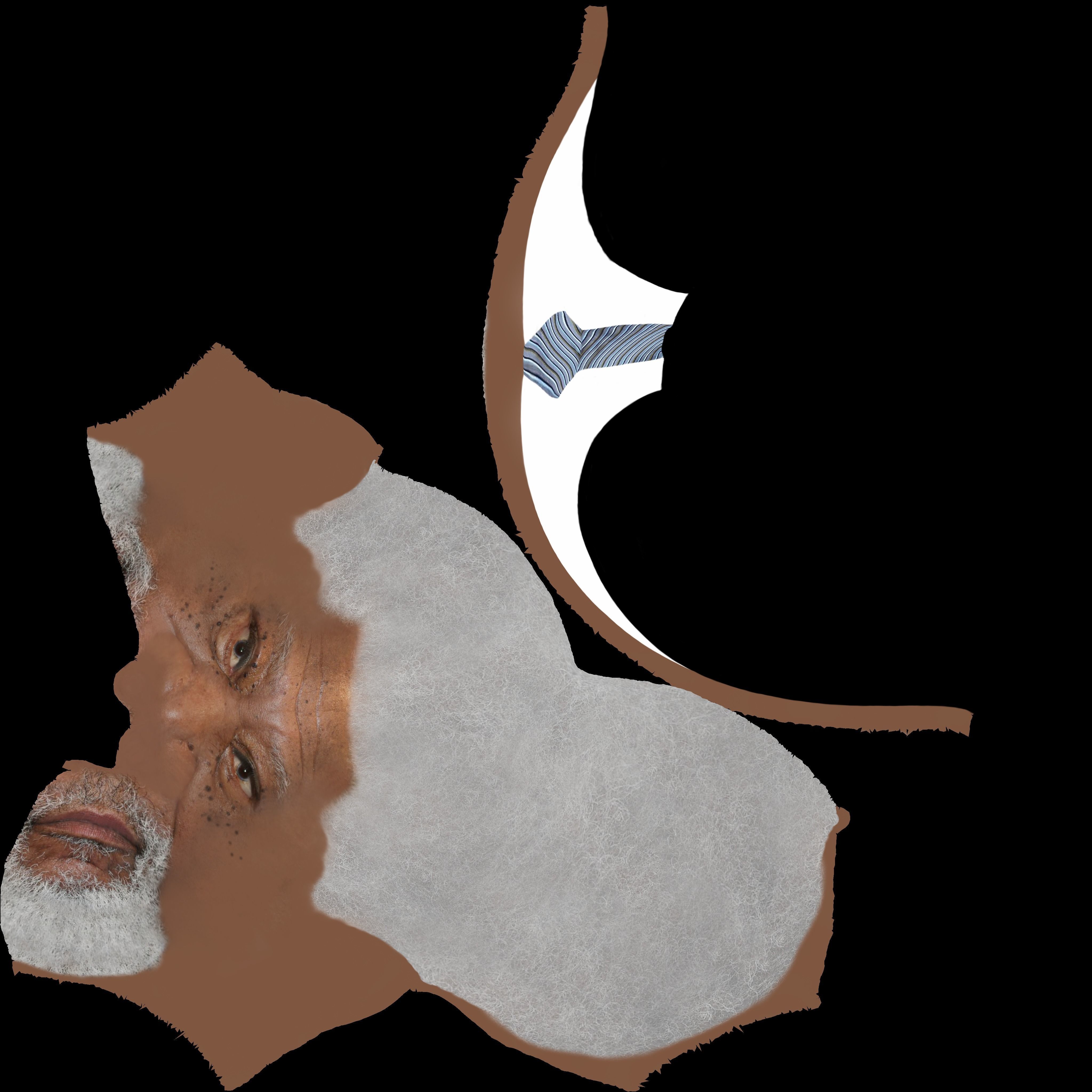 Morgan Freeman bust ready for full color 3D printing 3D print model_20