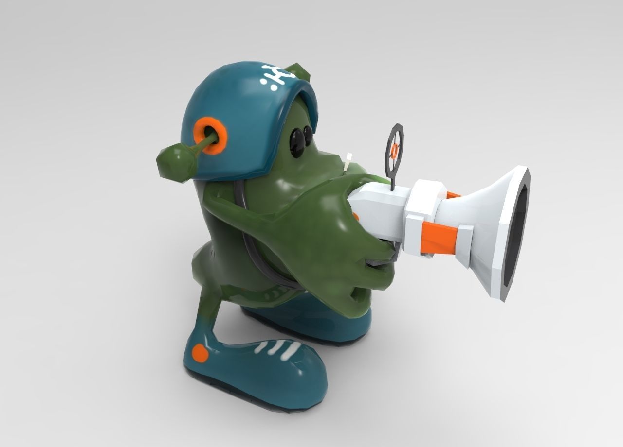 Animated Alien Soldier - Cartoon - Game Ready Low-poly 3D model_2