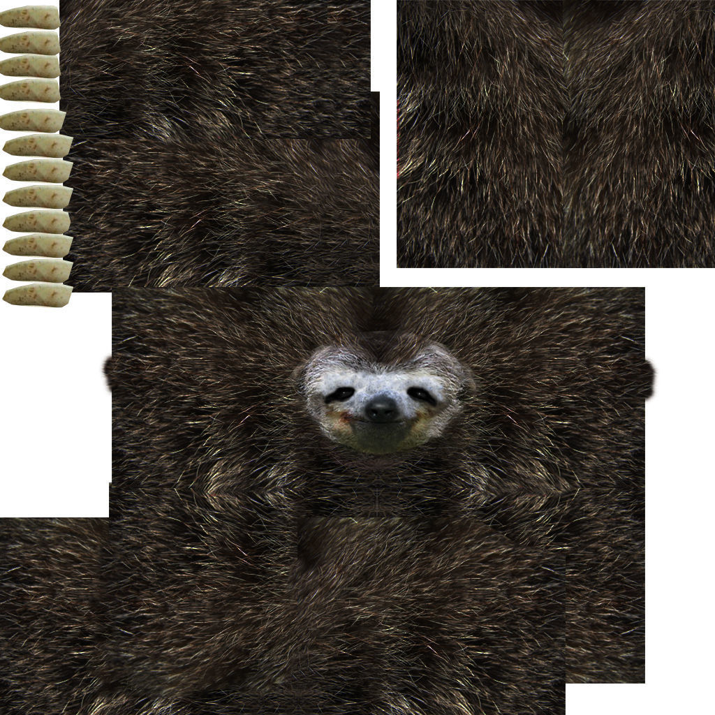 Sloth Low-poly 3D model_14