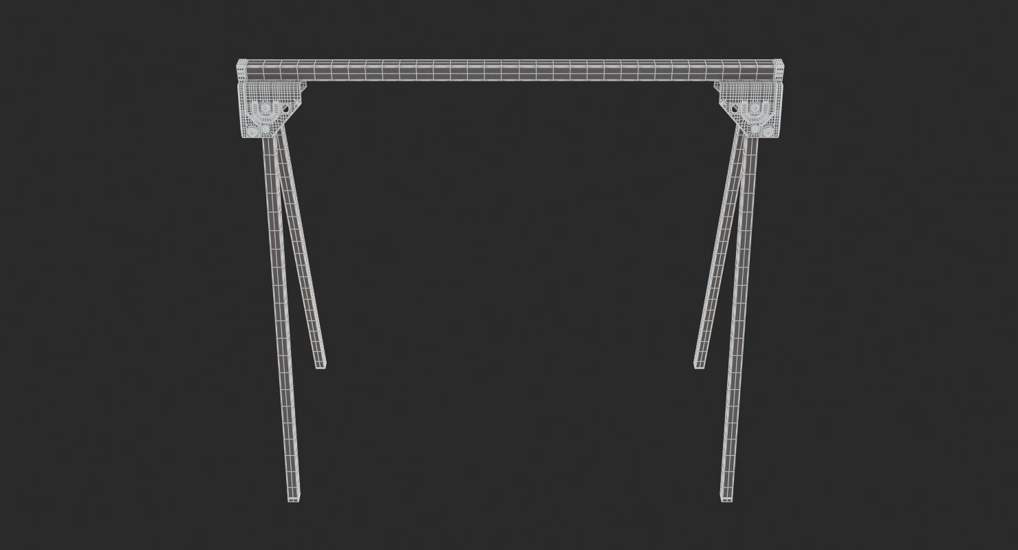 Metal Sawhorse 3D model_7