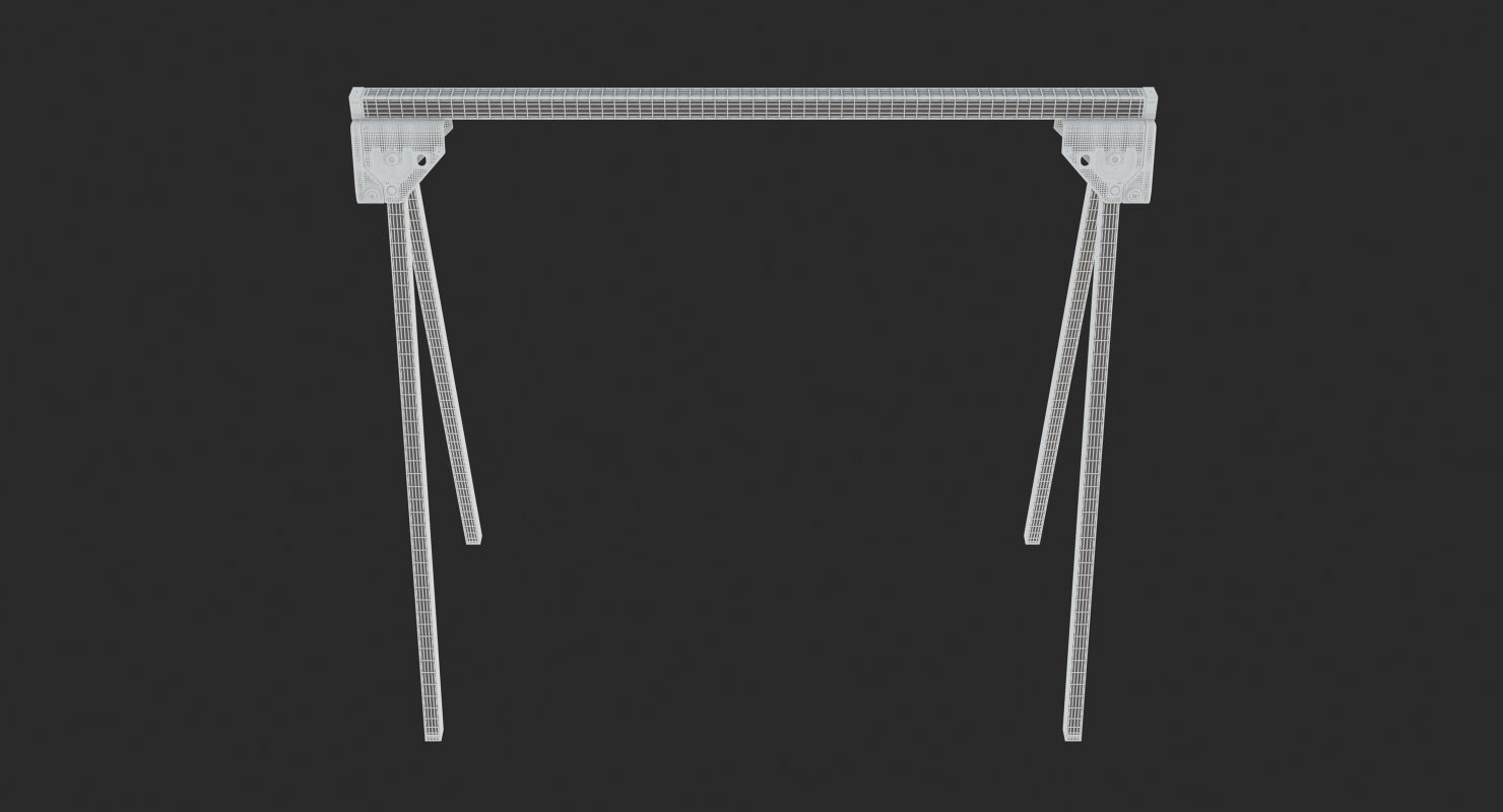 Metal Sawhorse 3D model_8
