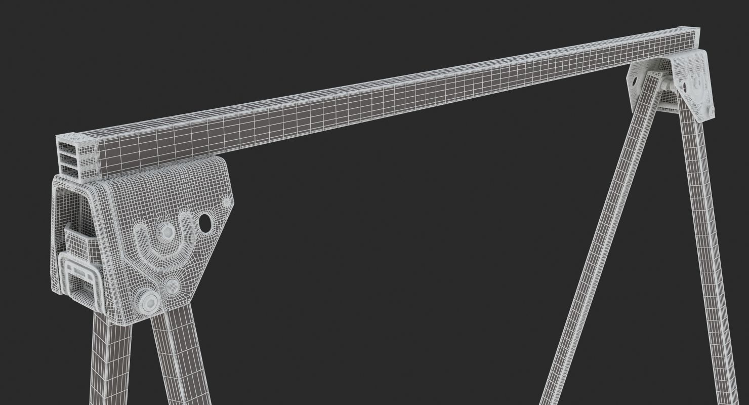 Metal Sawhorse 3D model_10