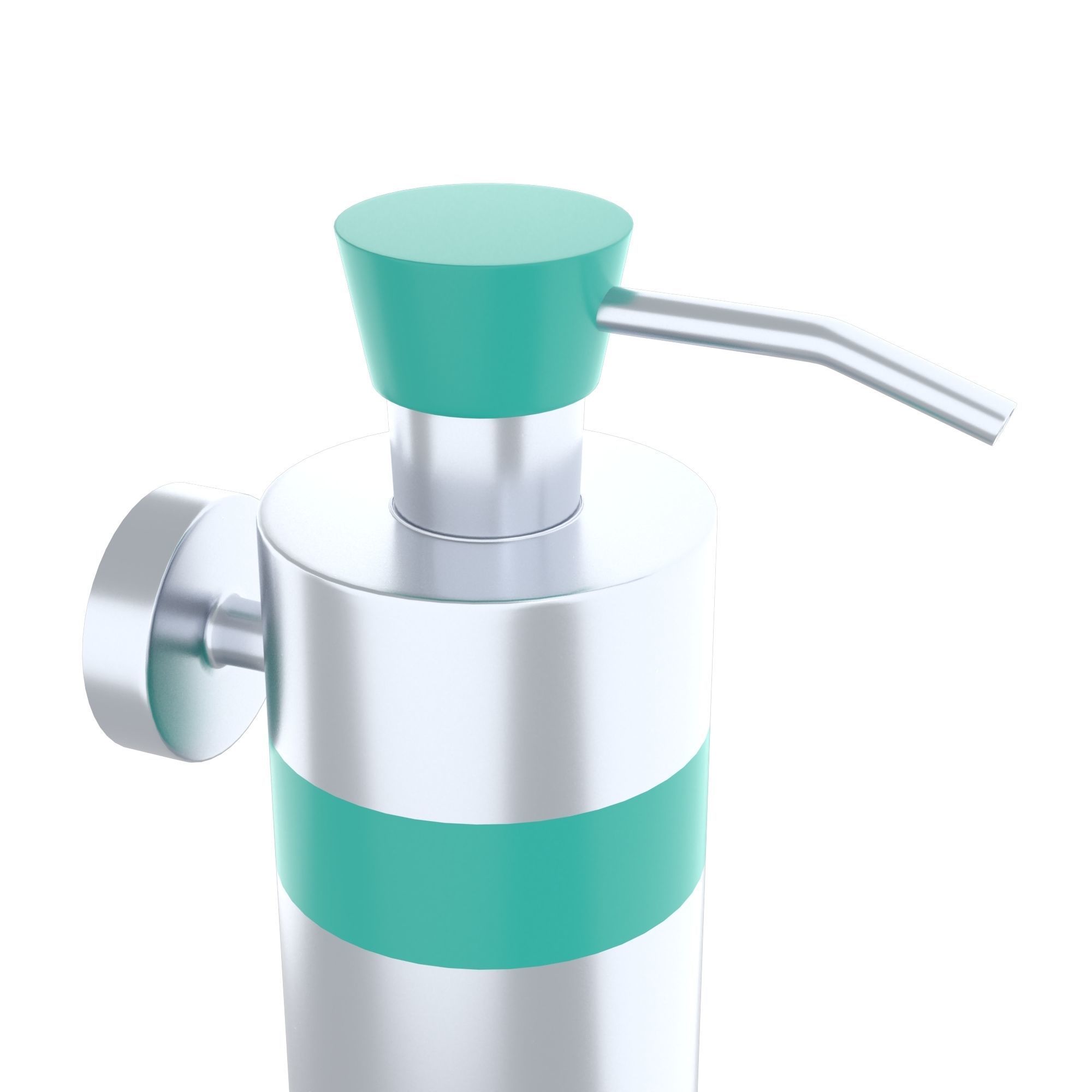 Soap dispenser for wall 3D model_1