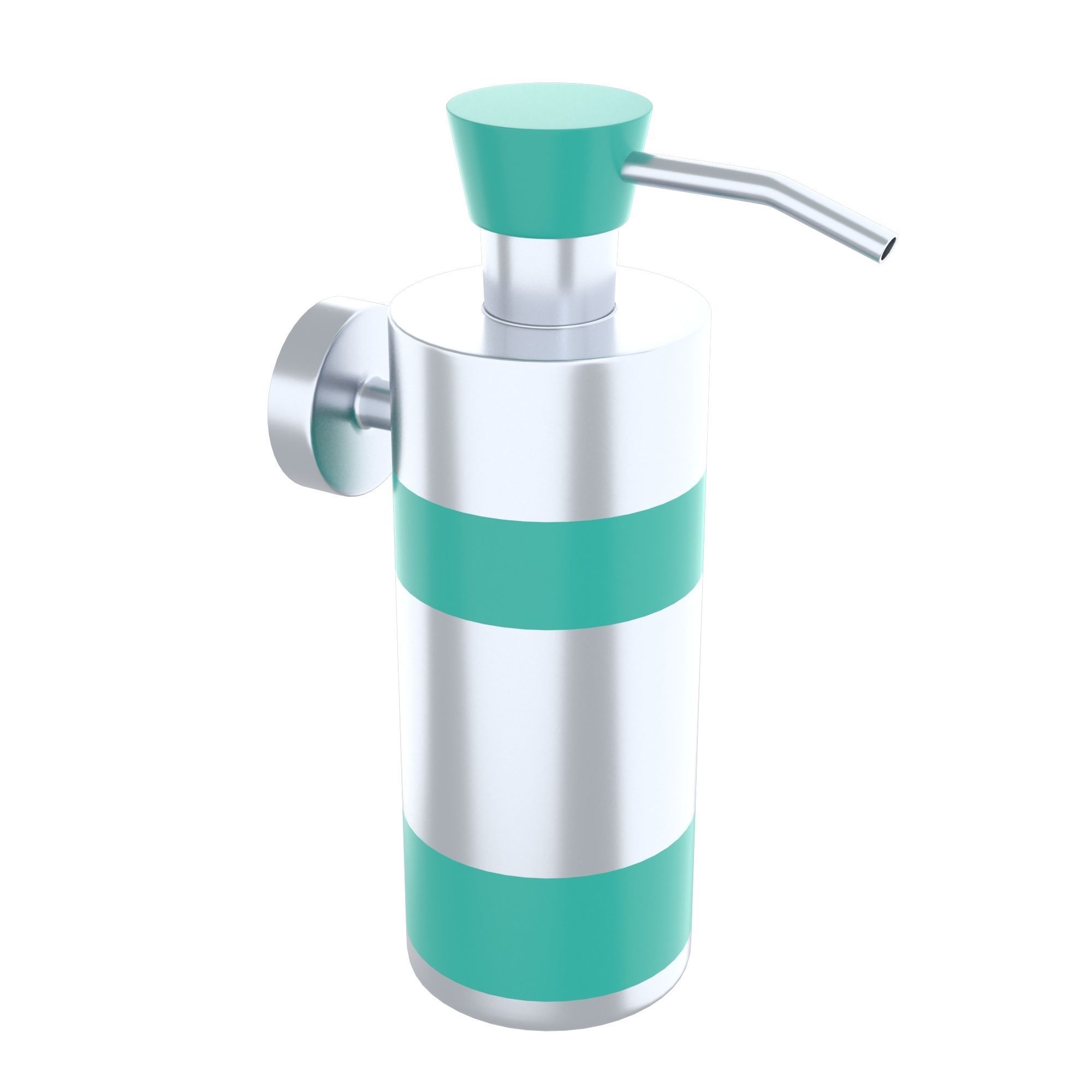 Soap dispenser for wall 3D model_4