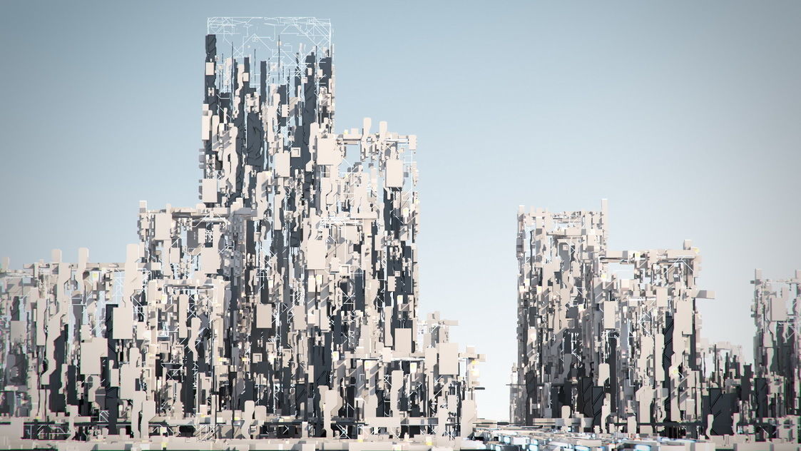 Greeble City 3D model_3