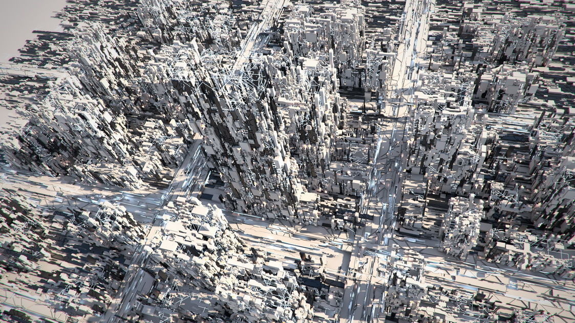 Greeble City 3D model_7