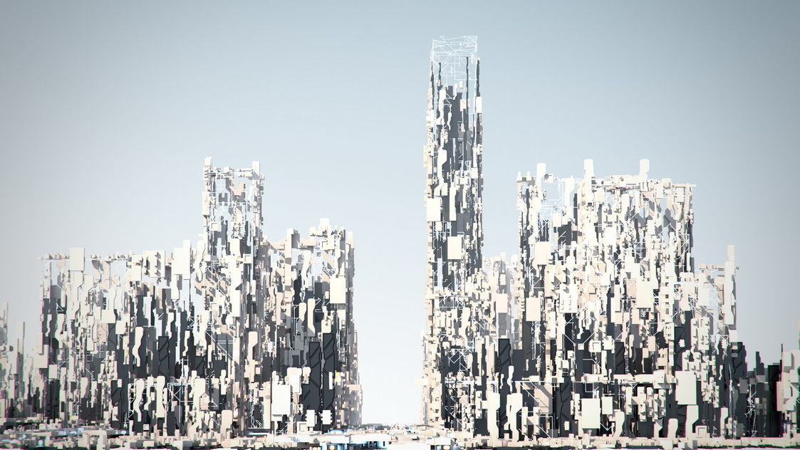 Greeble City 3D model_2