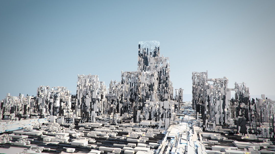 Greeble City 3D model_5