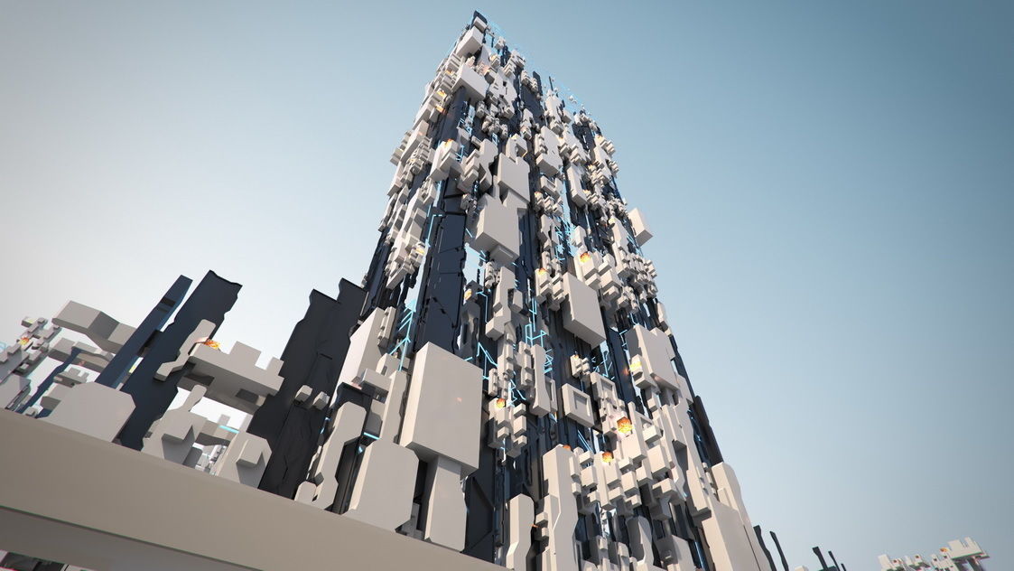 Greeble City 3D model_9