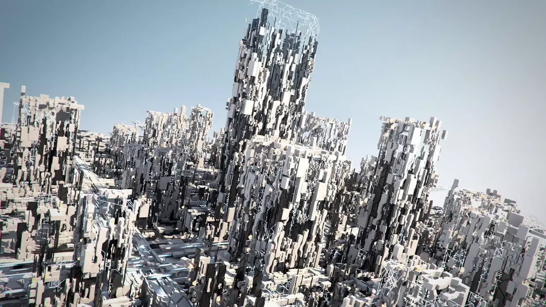 Greeble City 3D model_0