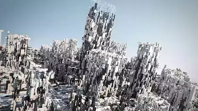 Greeble City 3D model