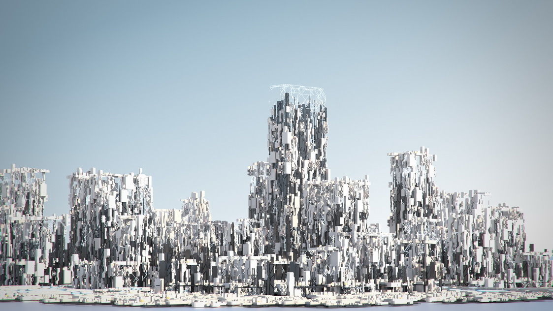 Greeble City 3D model_1