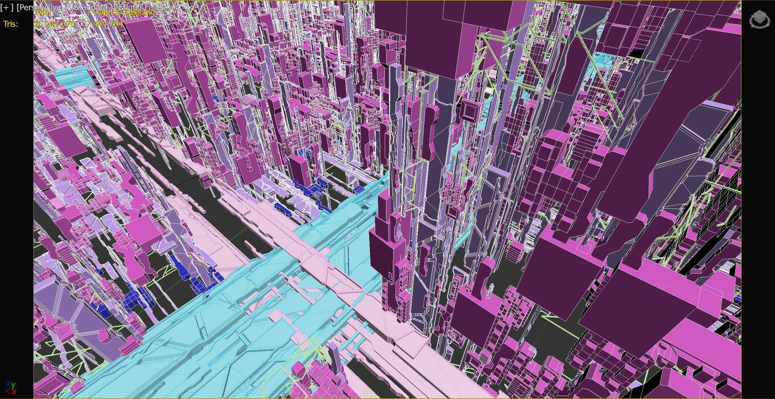 Greeble City 3D model_14
