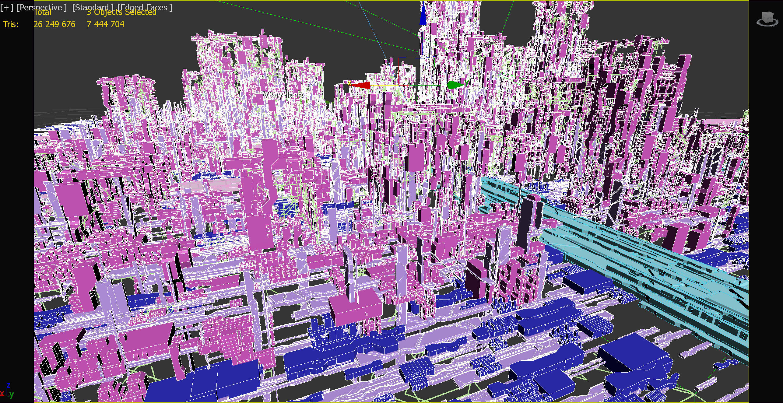 Greeble City 3D model_12