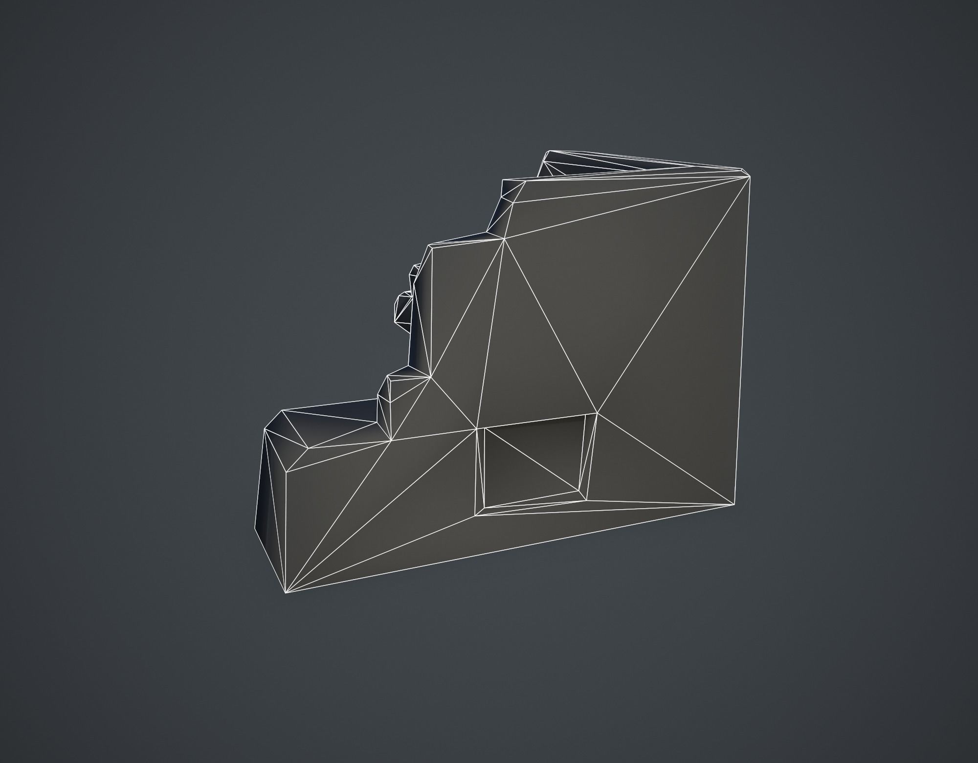 Ruins Low-poly 3D model_10