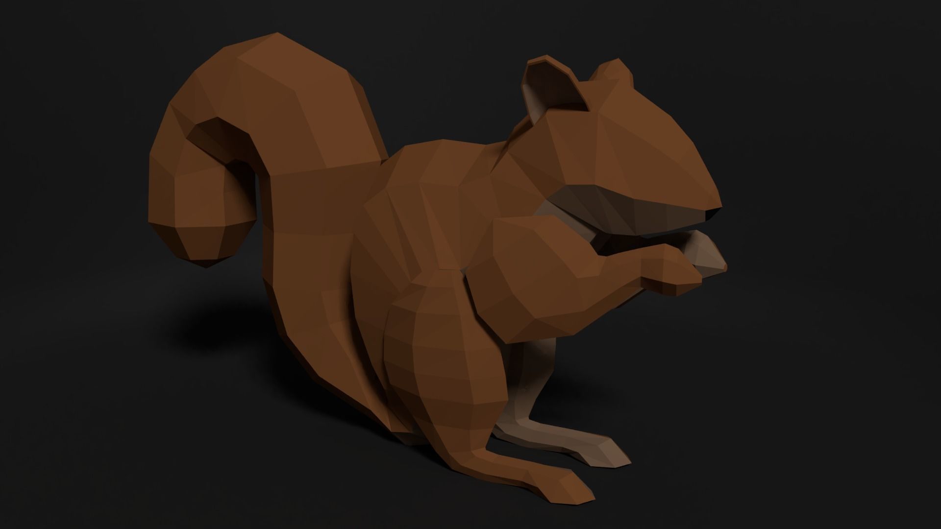 ANIMAL BUNDLE deer fox squirrel Low-poly 3D model_1