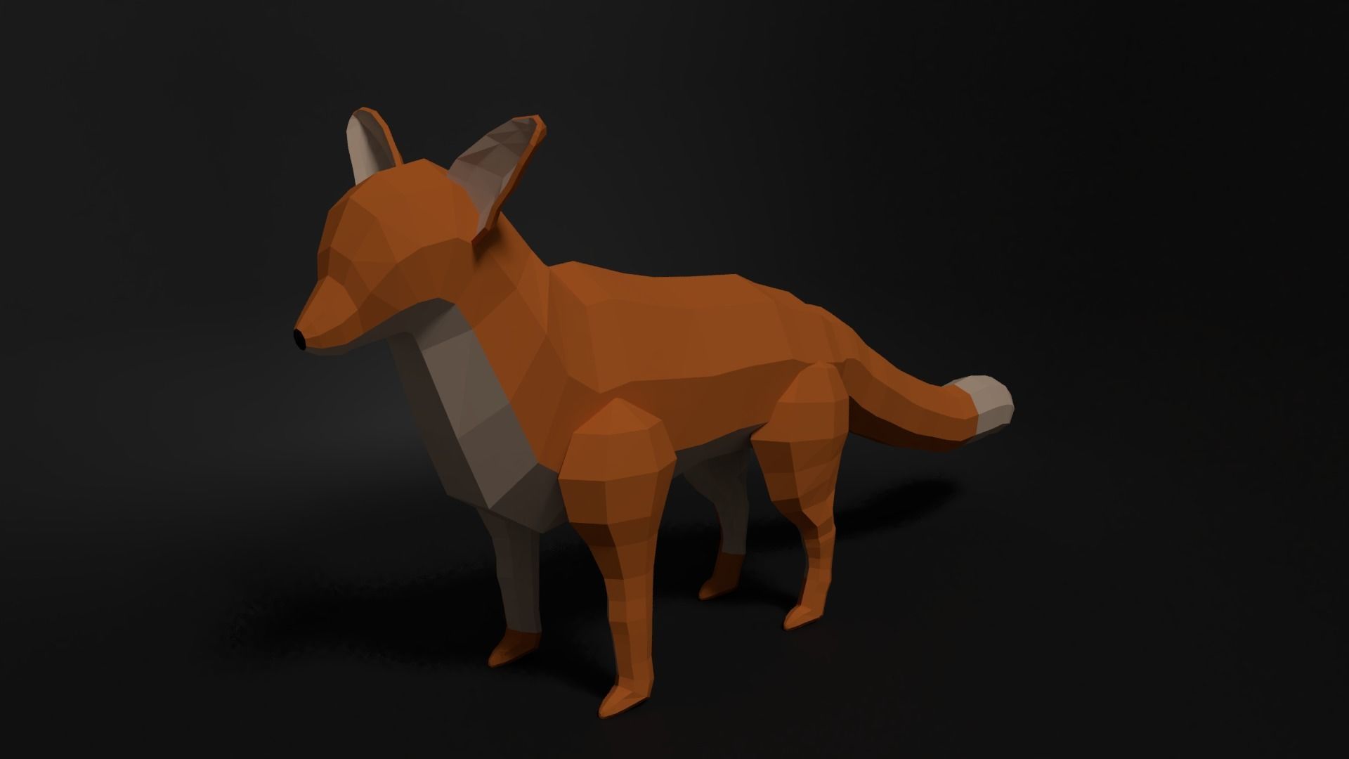 ANIMAL BUNDLE deer fox squirrel Low-poly 3D model_6
