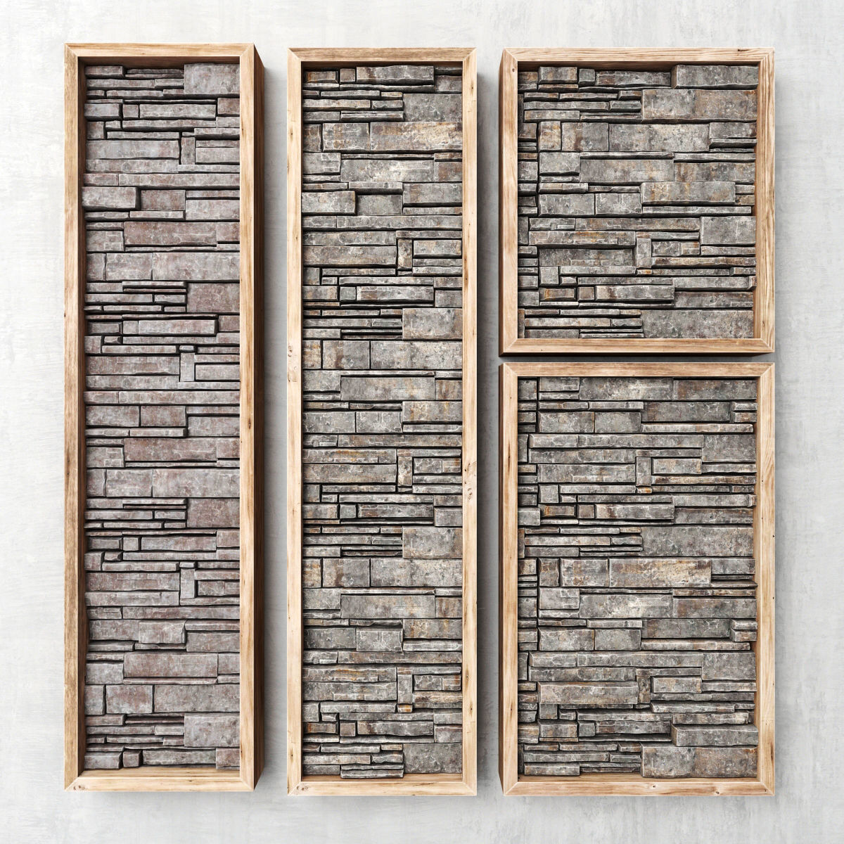 Panel brick decor 3D model_1