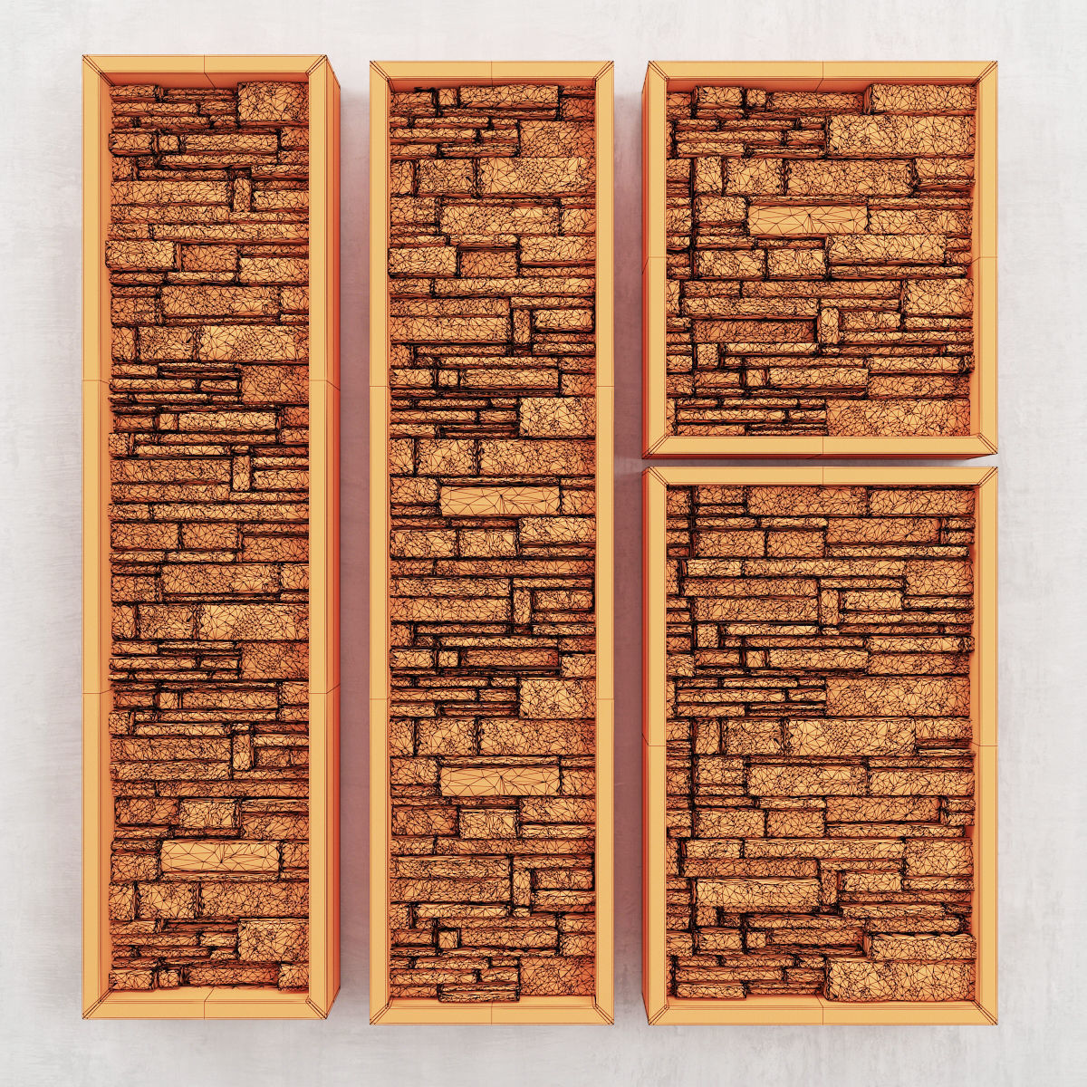 Panel brick decor 3D model_5