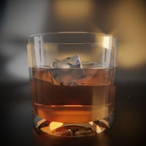 Whisky Plain Glass Free 3D model