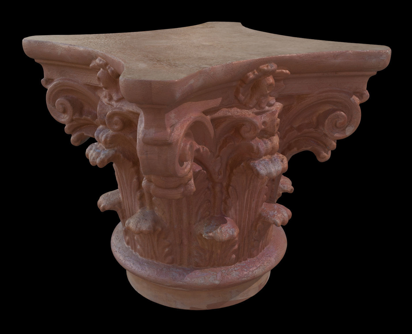 Corinthian capitel 3D model_2