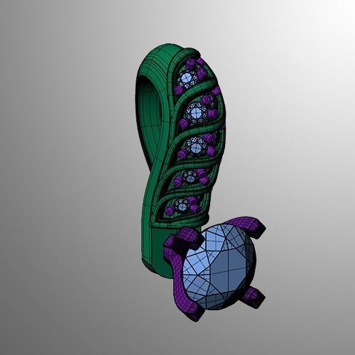 Pendant 40 3D print model_2