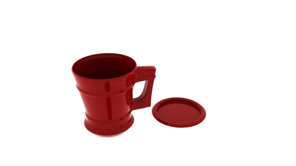 Cup and Coaster 3D model_3