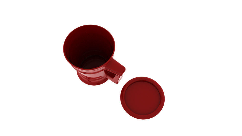 Cup and Coaster 3D model_2