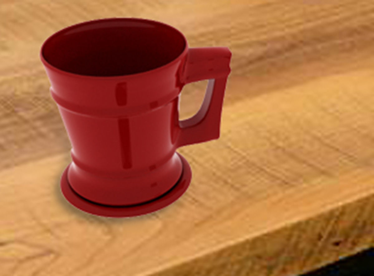 Cup and Coaster 3D model_4