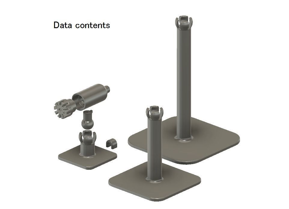 Microphone Stand DIY kit 3D print model_3