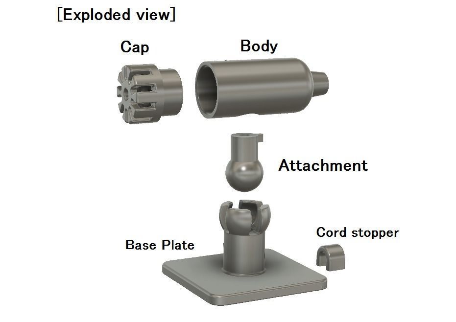Microphone Stand DIY kit 3D print model_4