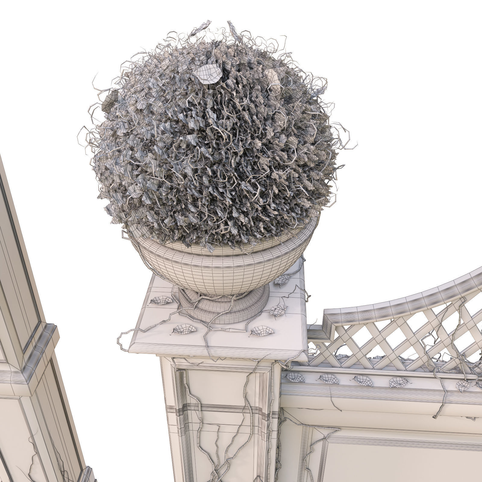 Pergola for the park 3D model_20