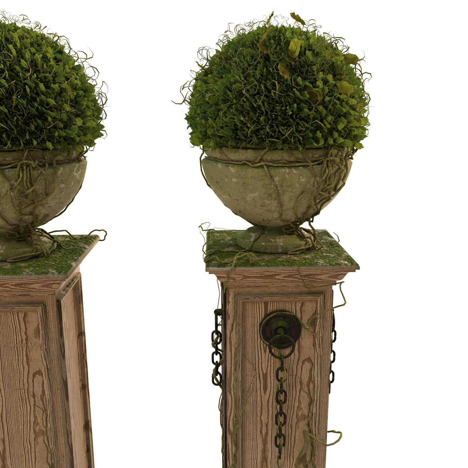 Pergola for the park 3D model_1