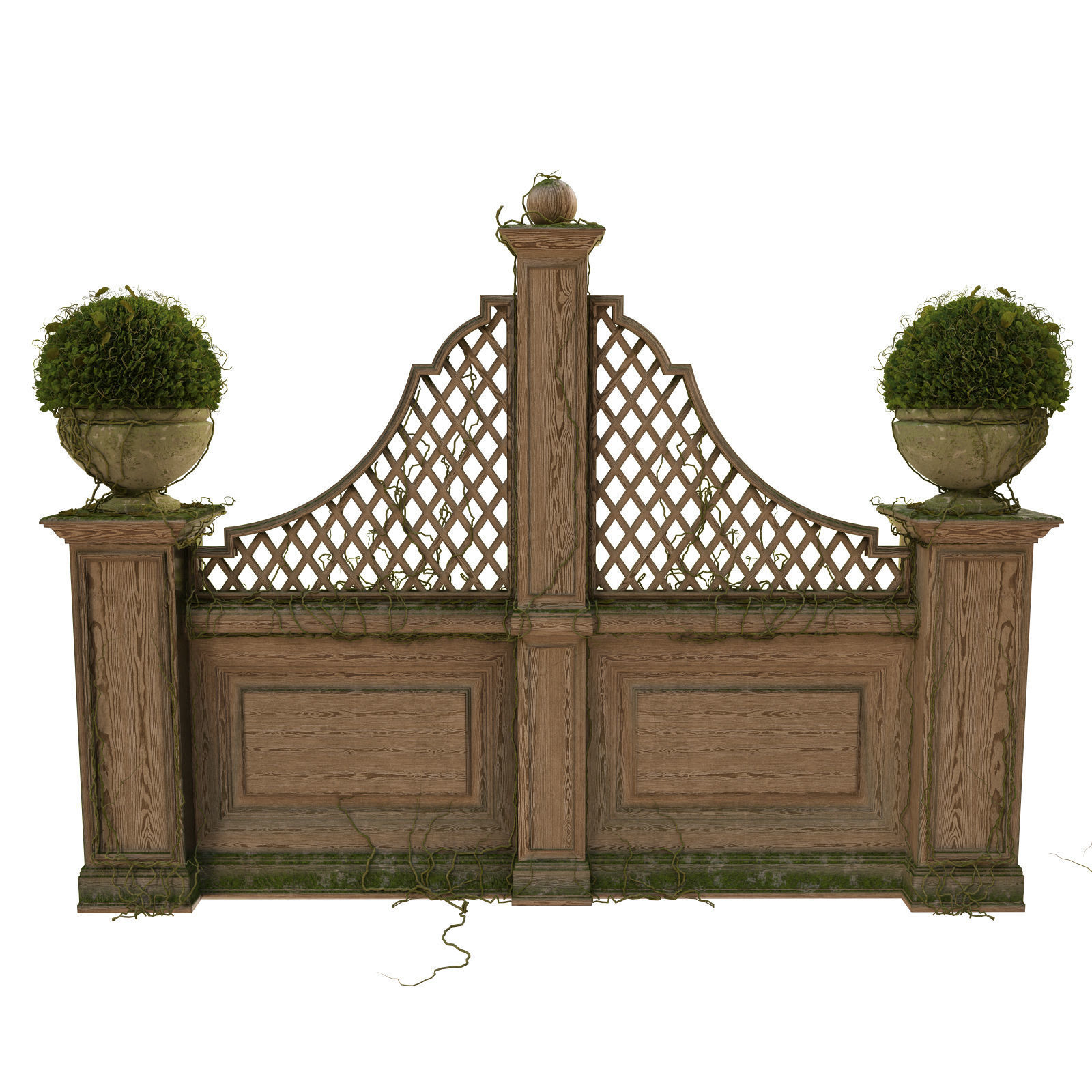 Pergola for the park 3D model_3