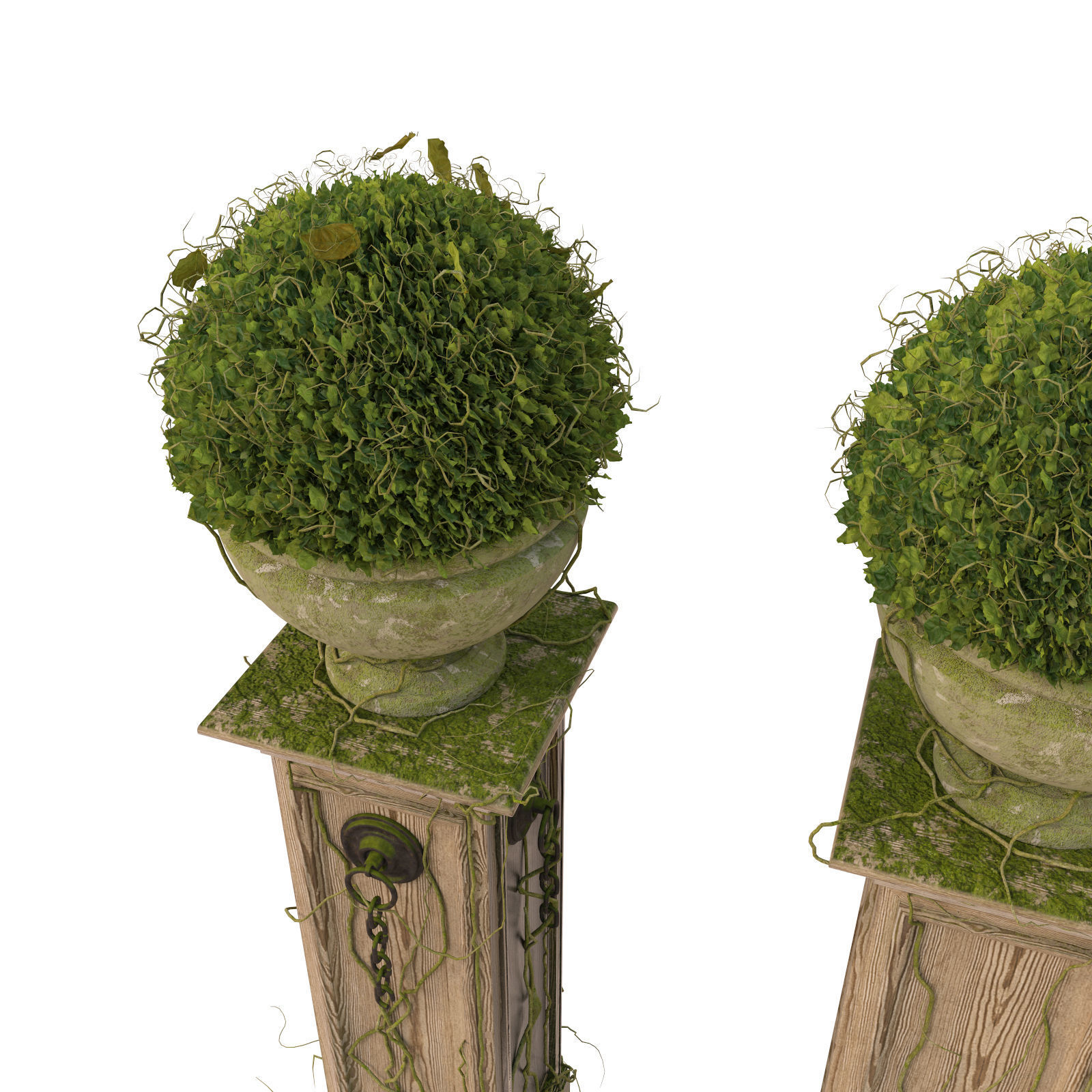 Pergola for the park 3D model_9