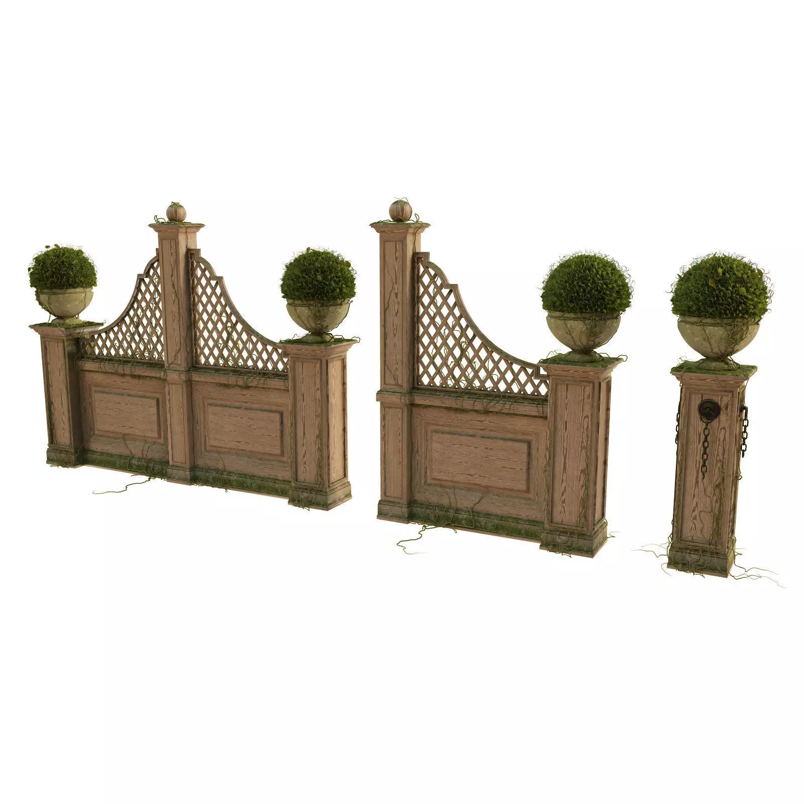 Pergola for the park 3D model_0