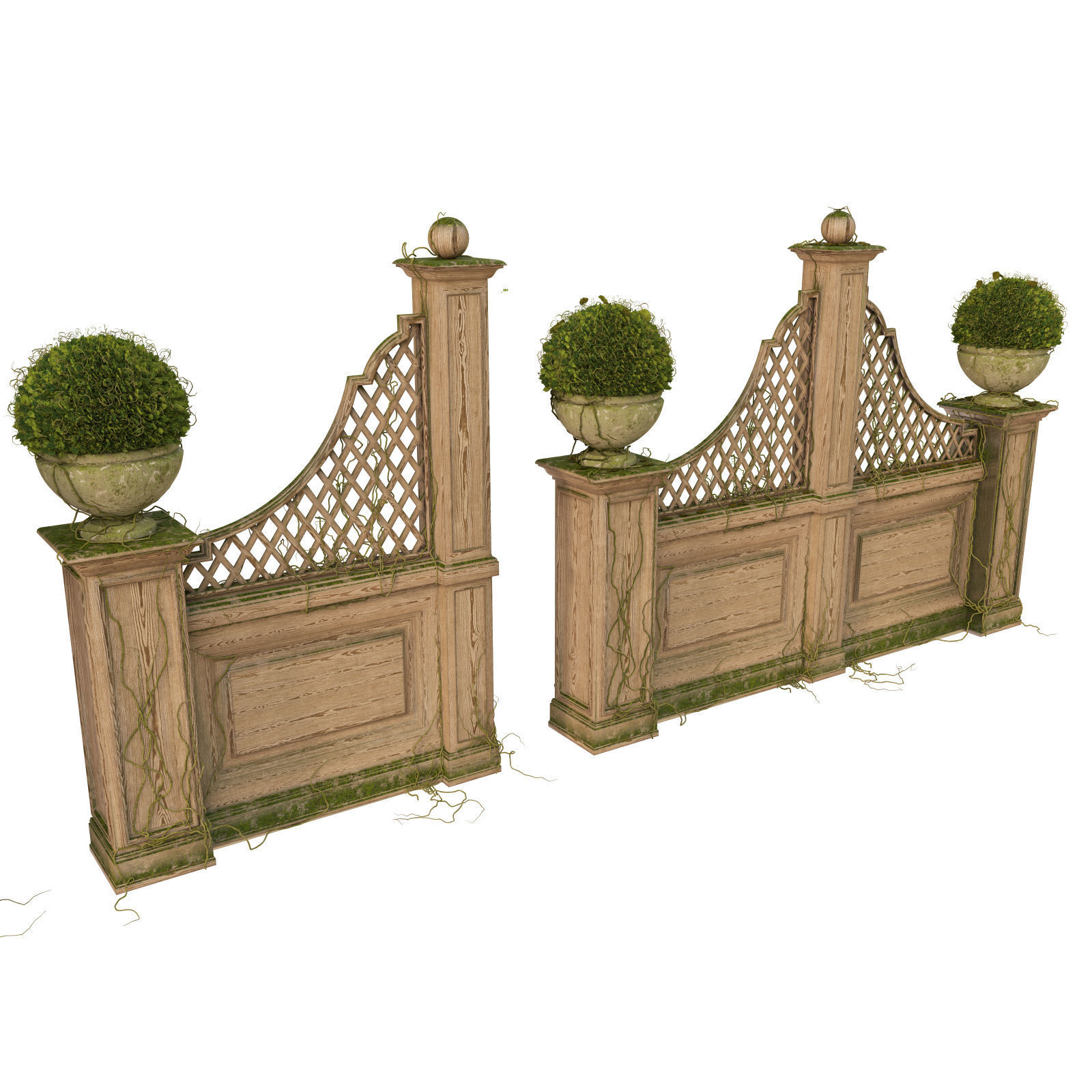 Pergola for the park 3D model_6