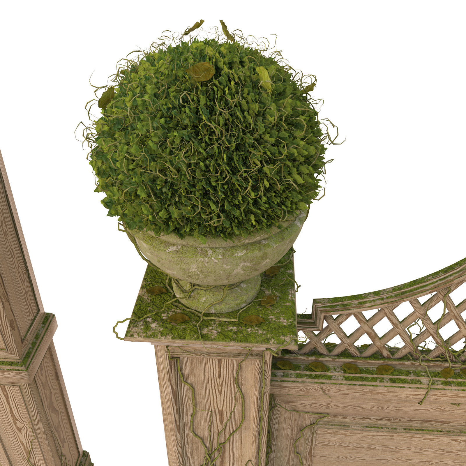 Pergola for the park 3D model_2