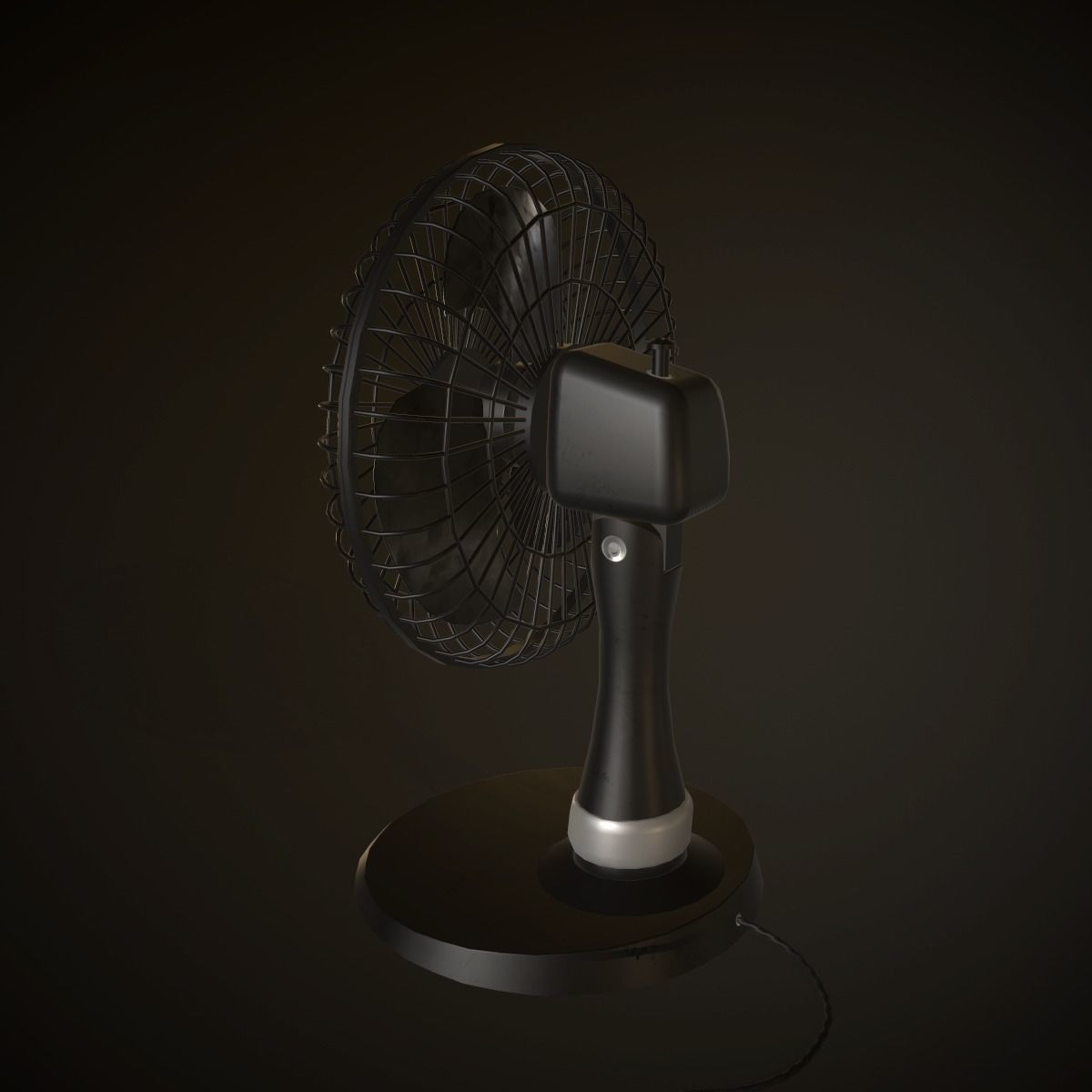 Table Fan  Low-poly 3D model_6