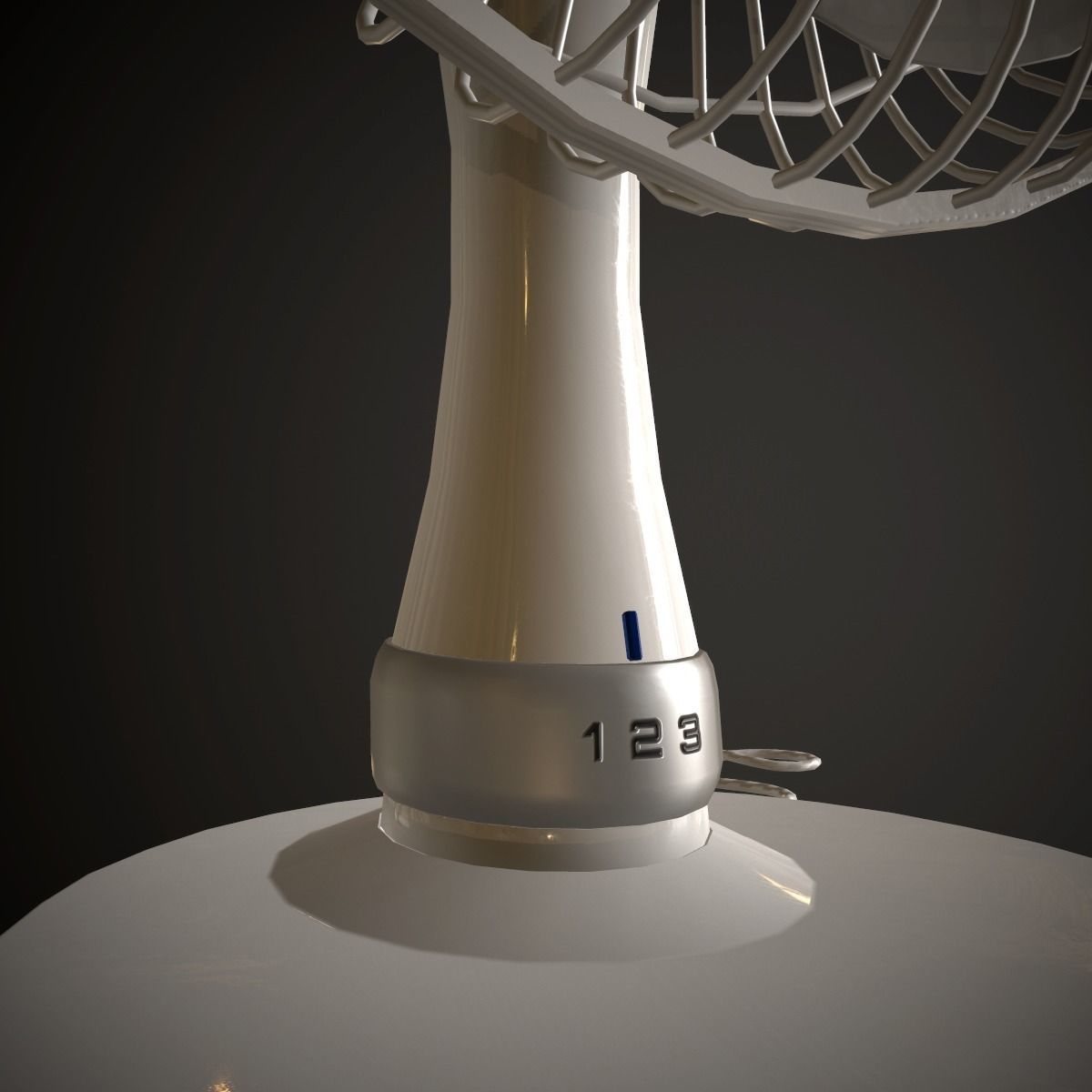 Table Fan  Low-poly 3D model_2