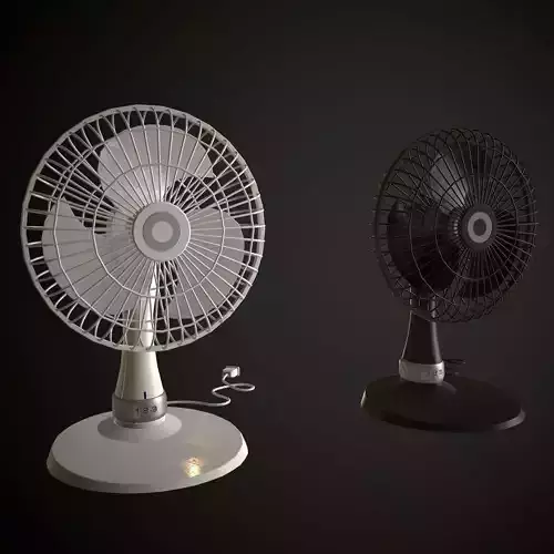 Table Fan  Low-poly 3D model