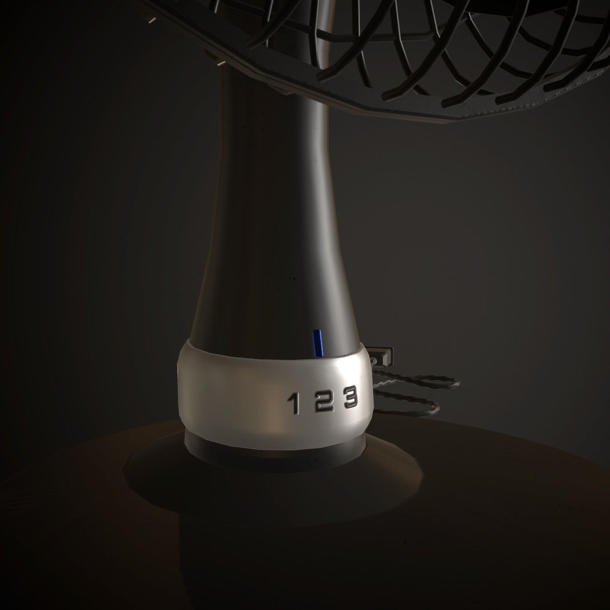 Table Fan  Low-poly 3D model_5
