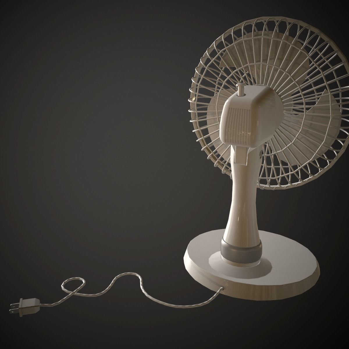 Table Fan  Low-poly 3D model_3