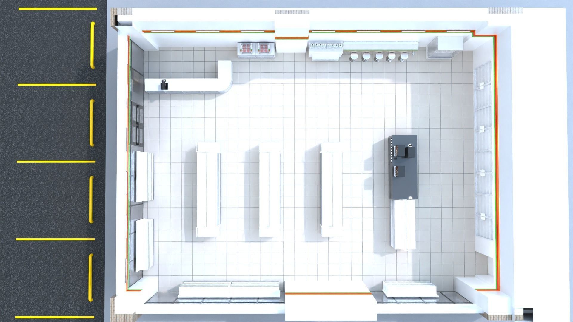Seven Eleven - Convenience Store 3D model_3