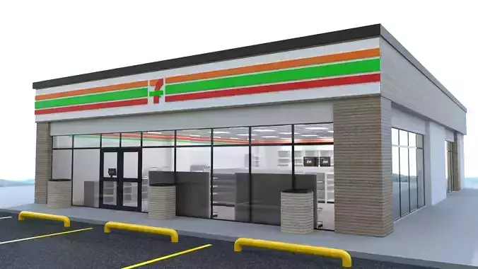 Seven Eleven - Convenience Store 3D model
